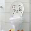 6 Designs As 1 Set  Waterproof Toilet Sticker For Bath Room Decor